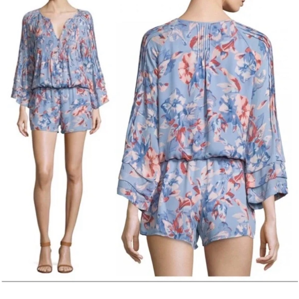 Joie Blue Floral Print Romper
